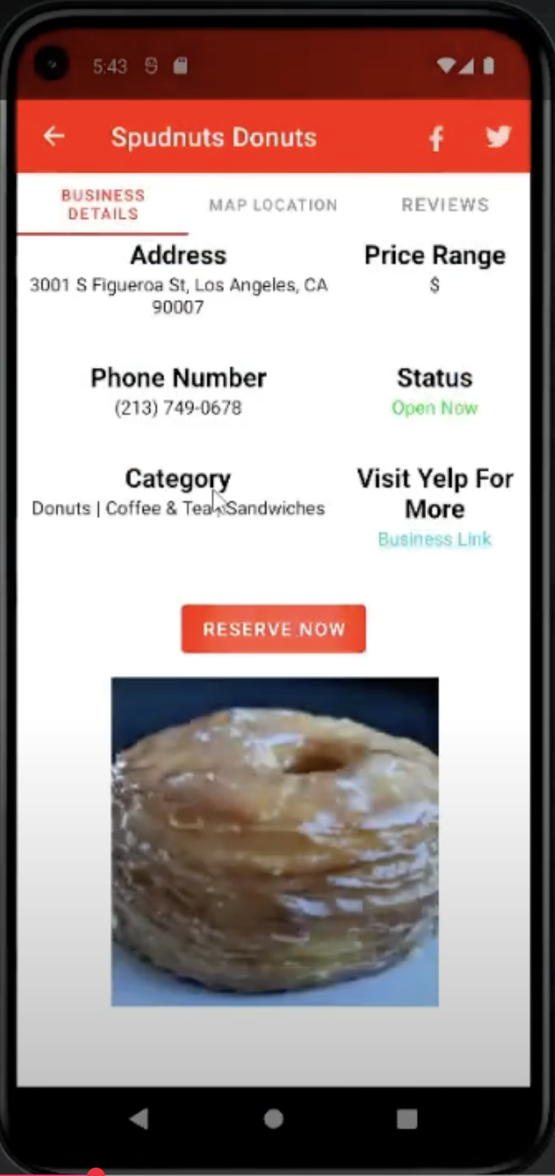 Android Business Search App