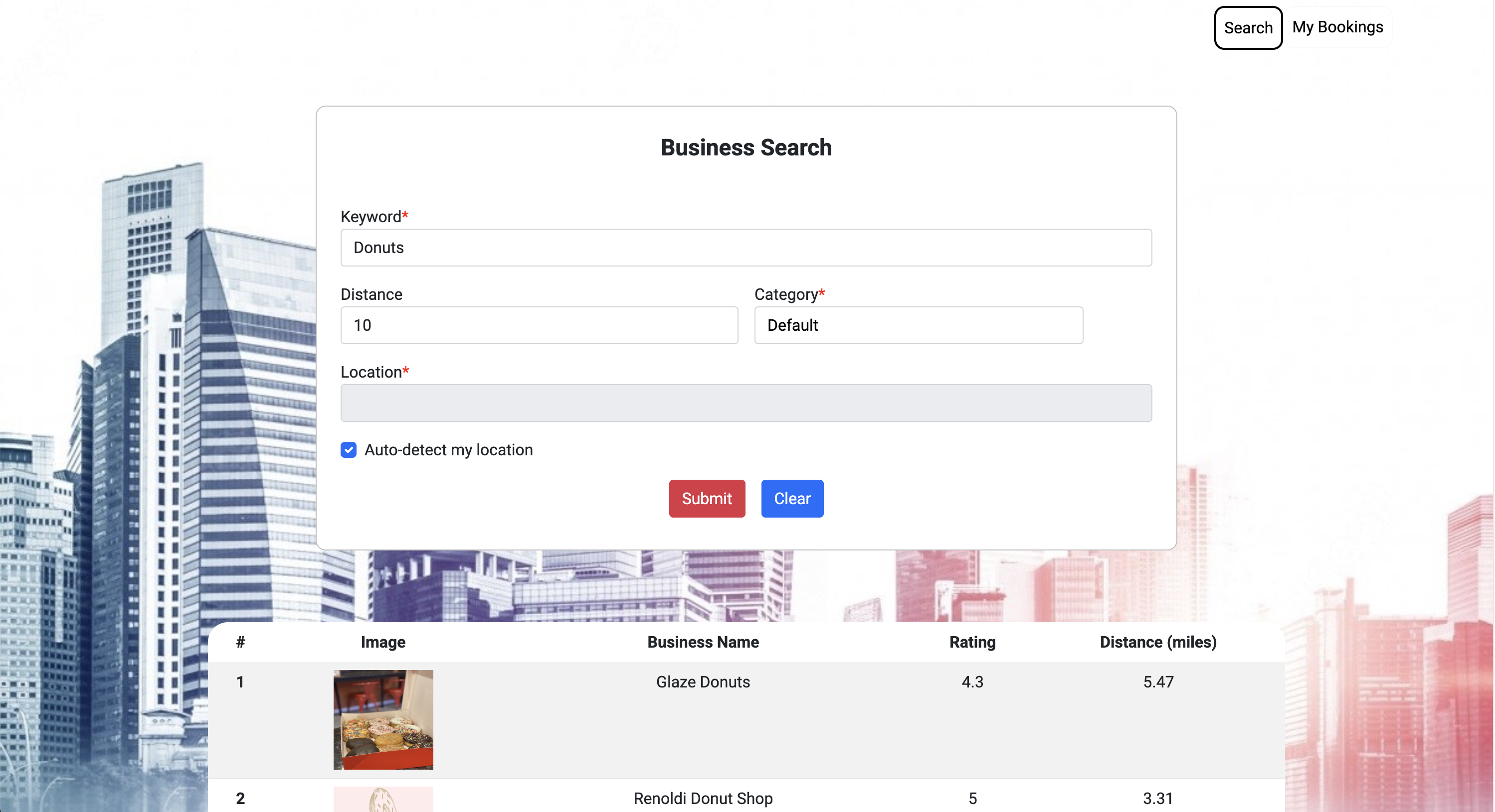 Business Search App
